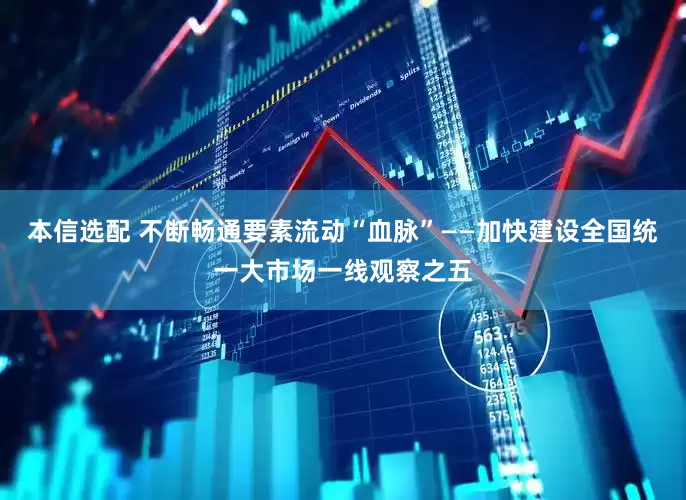 本信选配 不断畅通要素流动“血脉”——加快建设全国统一大市场一线观察之五