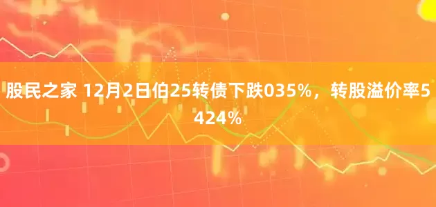 股民之家 12月2日伯25转债下跌035%，转股溢价率5424%